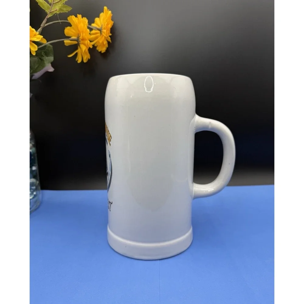 Capital Ale House Oktoberfest Ceramic Beer Stein Mug 1 Liter- Blonde Girl Design